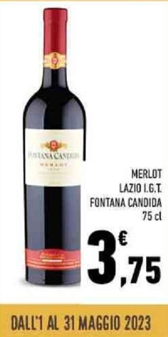 Conad MERLOT LAZIO I.G.T. FONTANA CANDIDA 75 cl offerta