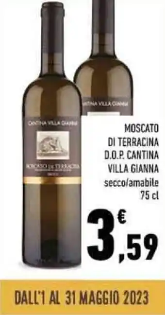 MOSCATO DI TERRACINA D.O.P. CANTINA VILLA GIANNA 75 cl