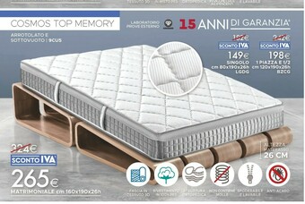 Mondo Convenienza Materasso Matrimoniale offerta