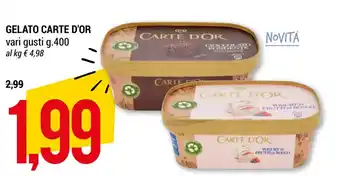 Hardis GELATO CARTE D'OR vari gusti g.400 offerta