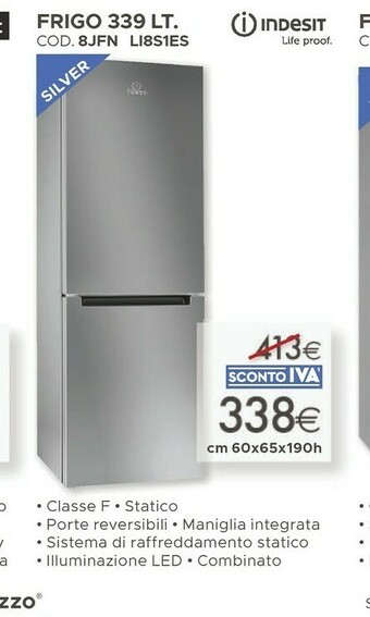 Indesit 8JFN LI8S1ES Frigo 339lt
