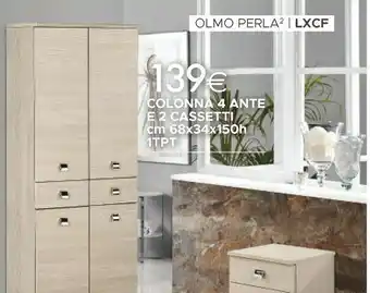 Colonna 4 Ante E 2 Cassetti Cm 68x34x150h