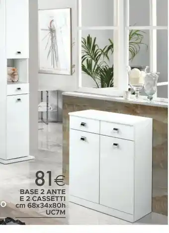 Mondo Convenienza Base 2 Ante E 2 Cassetti Cm 68x34x80h offerta