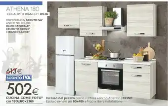 Mondo Convenienza Athena 180 Eucalipto Bianco offerta