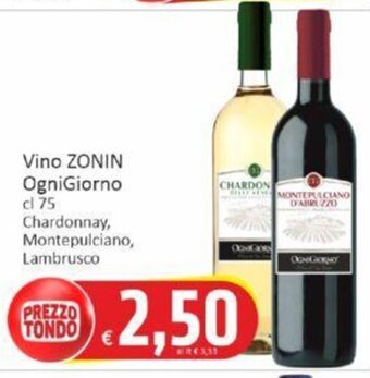 Paghi Poco Vino ZONIN OgniGiorno cl 75 offerta