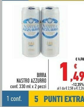 Conad Nastro Azzurro Birra offerta