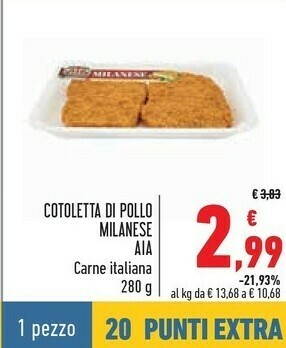 Conad Aia Cotoletta Di Pollo Milanese offerta
