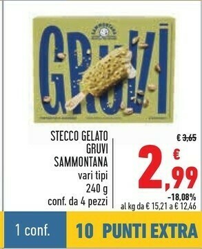 Conad Sammontana Stecco Gelato Gruvi offerta
