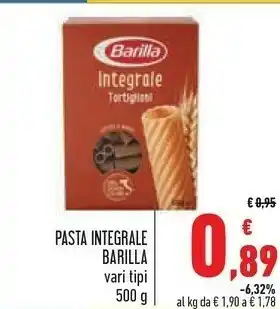 Conad Barilla Integrale Fusilli 500 G(ml) offerta