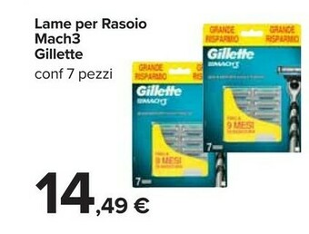 Carrefour Gillette Lame Per Rasoio Mach3 offerta