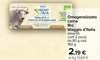 Carrefour Viaggio D'Italia Omogeneizzato Carne Bio offerta