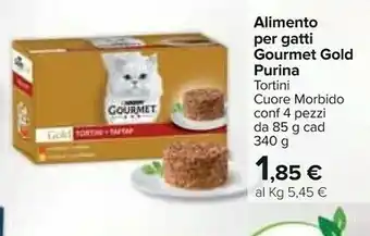 Carrefour Purina Alimento Per Gatti Gourmet Tortini Cuore Morbido offerta