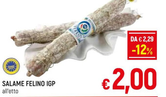 A&O SALAME FELINO IGP offerta