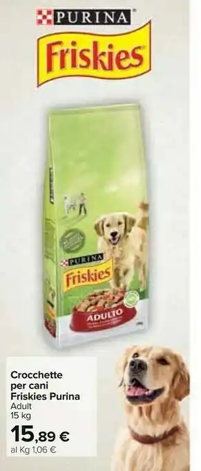 Carrefour Purina Friskies Crocchette Per Cani Adult offerta