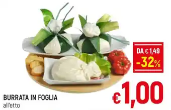 A&O BURRATA IN FOGLIA offerta