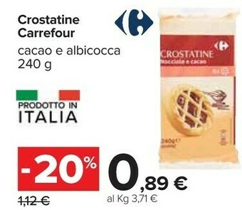 Carrefour Carrefour Crostatine Cacao offerta