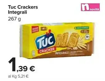 Carrefour Saiwa Crackers Integrali offerta