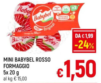 A&O MINI BABYBEL ROSSO FORMAGGIO 5x 20 g offerta