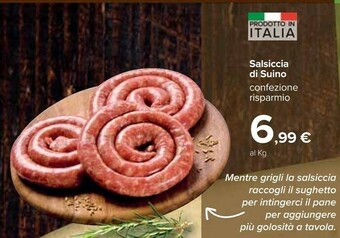 Carrefour Salsiccia Di Suino offerta