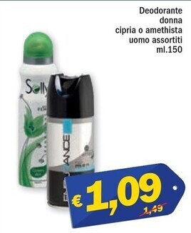 Ard Discount Deodorante donna cipria o amethista uomo assortiti offerta