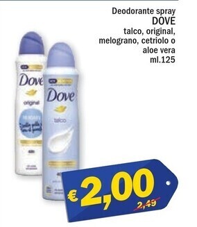 Ard Discount Dove deodorante spray offerta