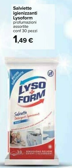Carrefour Lysoform Salviette Igienizzanti offerta