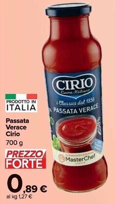 Carrefour Market Cirio passata verace offerta
