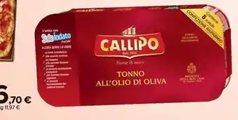 Carrefour Market Callipo tonno all'olio di oliva offerta