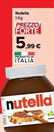 Carrefour Market Ferrero nutella offerta