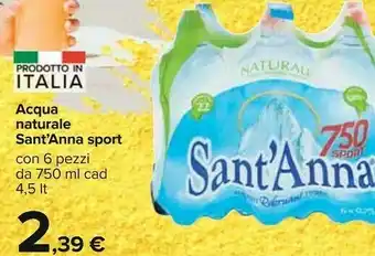 Carrefour Sant'anna Acqua Naturale Sport offerta