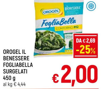 A&O OROGEL IL BENESSERE FOGLIABELLA SURGELATI 450 g offerta