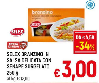 A&O SELEX BRANZINO IN SALSA DELICATA CON SENAPE SURGELATO 250 g offerta