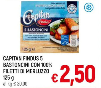A&O CAPITAN FINDUS 5 BASTONCINI CON 100% FILETTI DI MERLUZZO 125 g offerta