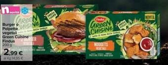 Carrefour Findus Green Cusine 2 Burger Vegetali 200 G(ml) offerta