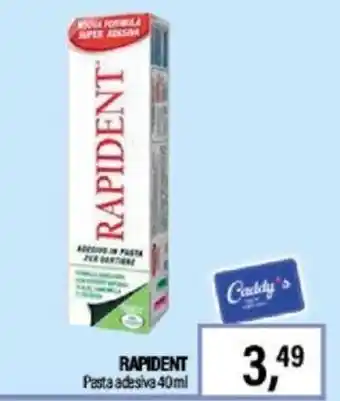 Caddy's RAPIDENT Pasta adesiva 40ml offerta