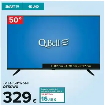 Carrefour Qbell Tv 50 QT50WX offerta