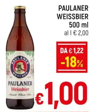 A&O PAULANER WEISSBIER 500 ml offerta