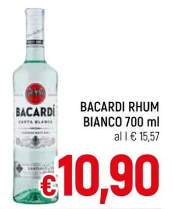 A&O BACARDI RHUM BIANCO 700 ml offerta