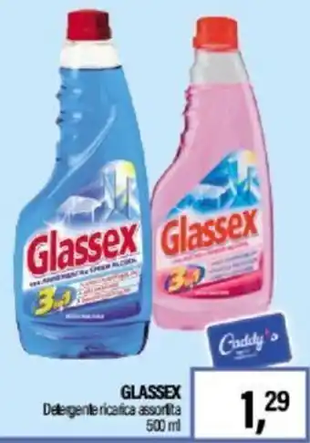 Caddy's GLASSEX Detergente ricarica assortita 500 ml offerta