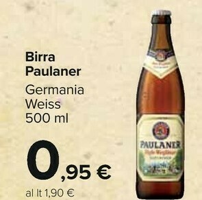 Carrefour Paulaner Birra Germania Weiss offerta