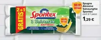 Carrefour Spontex Spugne Abrasive Salvaunghie offerta