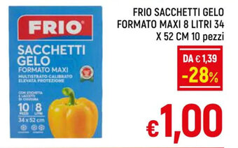A&O FRIO SACCHETTI GELO FORMATO MAXI 8 LITRI 34 X 52 CM 10 pezzi offerta