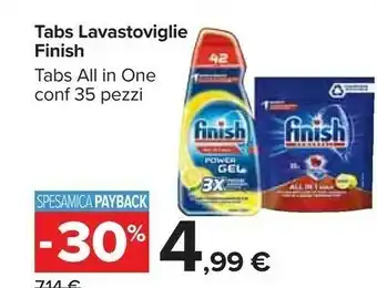 Carrefour Finish Tabs Lavastoviglie 35 Pezzi offerta