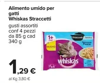 Carrefour Whiskas ‎ 363569 Cibo Umido Per Gatti 85 G offerta