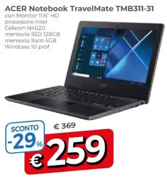 ACER Notebook TravelMate TMB311-31