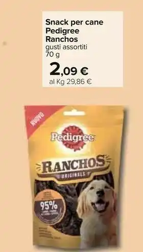 Carrefour Pedigree Snack Per Cane Ranchos offerta