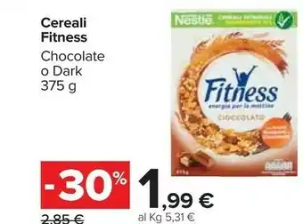 Carrefour Nestlè Fitness Cereali 375 G(ml) offerta