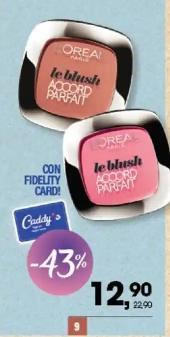 Caddy's L'ORÉAL LE BLUSH ACCORD PARFAIT BLUSH IN POLVERE offerta