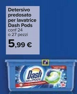 Carrefour Dash Detersivo Predosato Per Lavatrice offerta