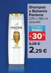 Carrefour Pantene Shampoo/Balsamo offerta